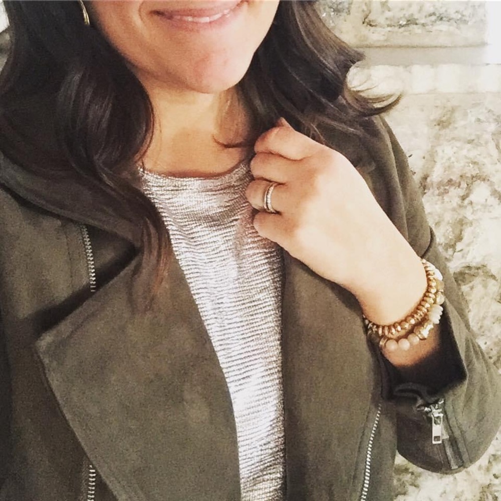 Faux Suede Olive Moto Jacket